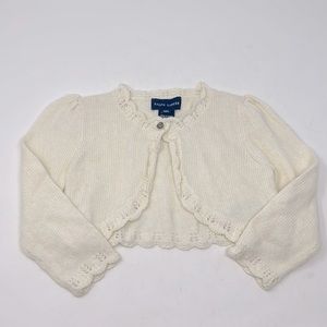 Ralph Lauren Cream Crocheted Sweater Baby Girl’s Size 18 Months